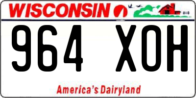 WI license plate 964XOH