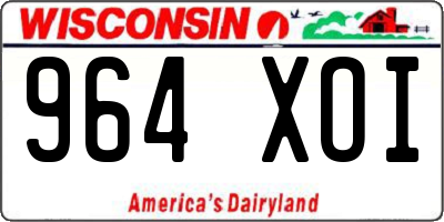 WI license plate 964XOI