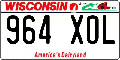WI license plate 964XOL
