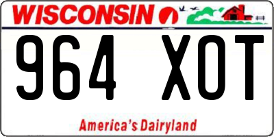 WI license plate 964XOT