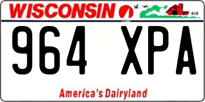 WI license plate 964XPA