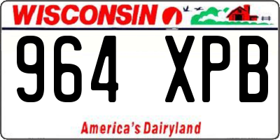 WI license plate 964XPB