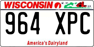 WI license plate 964XPC