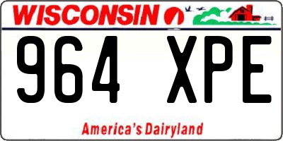 WI license plate 964XPE