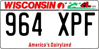 WI license plate 964XPF