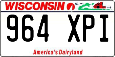 WI license plate 964XPI