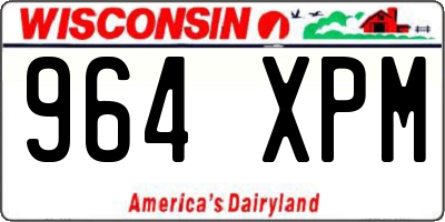 WI license plate 964XPM