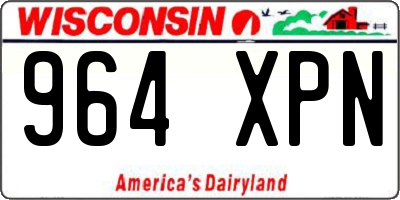 WI license plate 964XPN