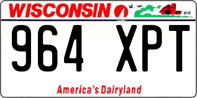 WI license plate 964XPT
