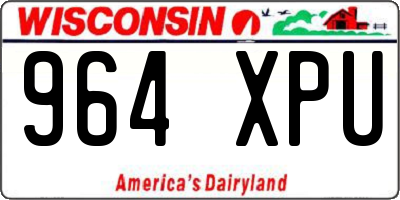 WI license plate 964XPU