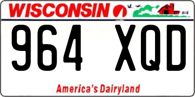 WI license plate 964XQD