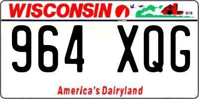 WI license plate 964XQG