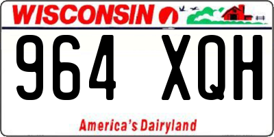 WI license plate 964XQH