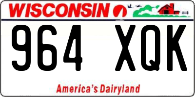 WI license plate 964XQK