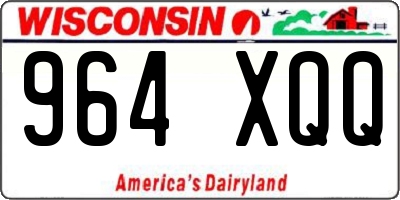 WI license plate 964XQQ