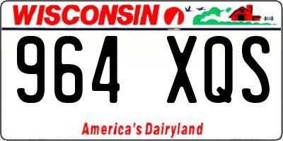 WI license plate 964XQS