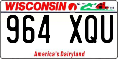 WI license plate 964XQU