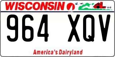 WI license plate 964XQV
