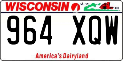 WI license plate 964XQW