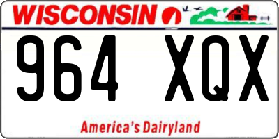 WI license plate 964XQX