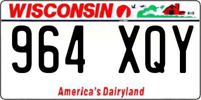 WI license plate 964XQY