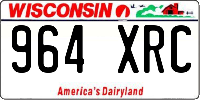 WI license plate 964XRC