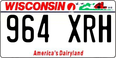 WI license plate 964XRH