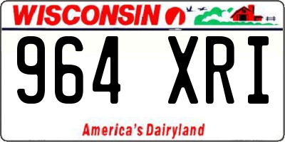 WI license plate 964XRI