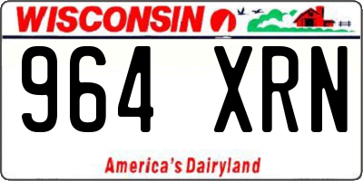 WI license plate 964XRN