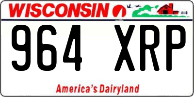 WI license plate 964XRP
