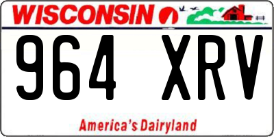 WI license plate 964XRV