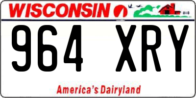 WI license plate 964XRY