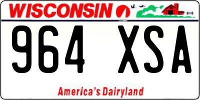 WI license plate 964XSA