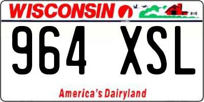 WI license plate 964XSL