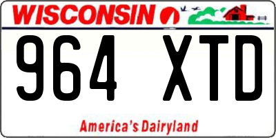 WI license plate 964XTD
