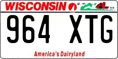 WI license plate 964XTG
