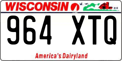WI license plate 964XTQ