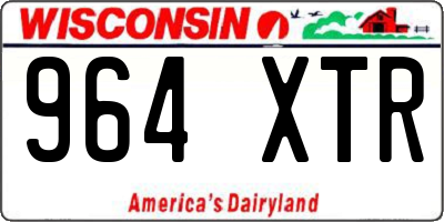 WI license plate 964XTR