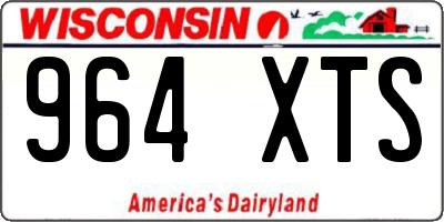 WI license plate 964XTS