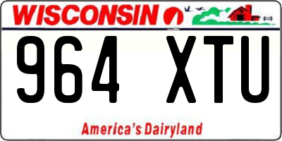 WI license plate 964XTU