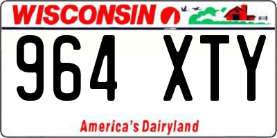 WI license plate 964XTY