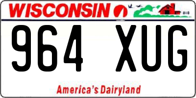 WI license plate 964XUG