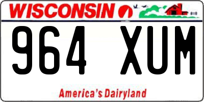 WI license plate 964XUM