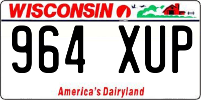 WI license plate 964XUP