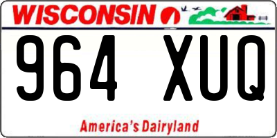 WI license plate 964XUQ