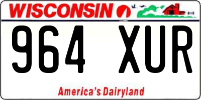 WI license plate 964XUR
