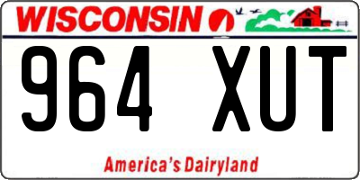 WI license plate 964XUT