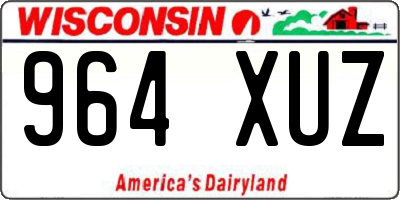 WI license plate 964XUZ