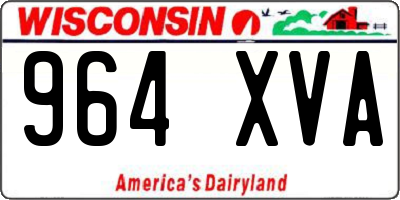WI license plate 964XVA