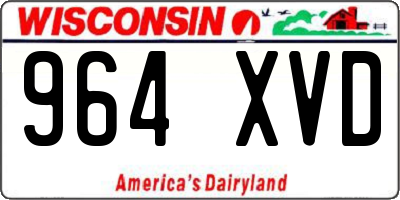 WI license plate 964XVD